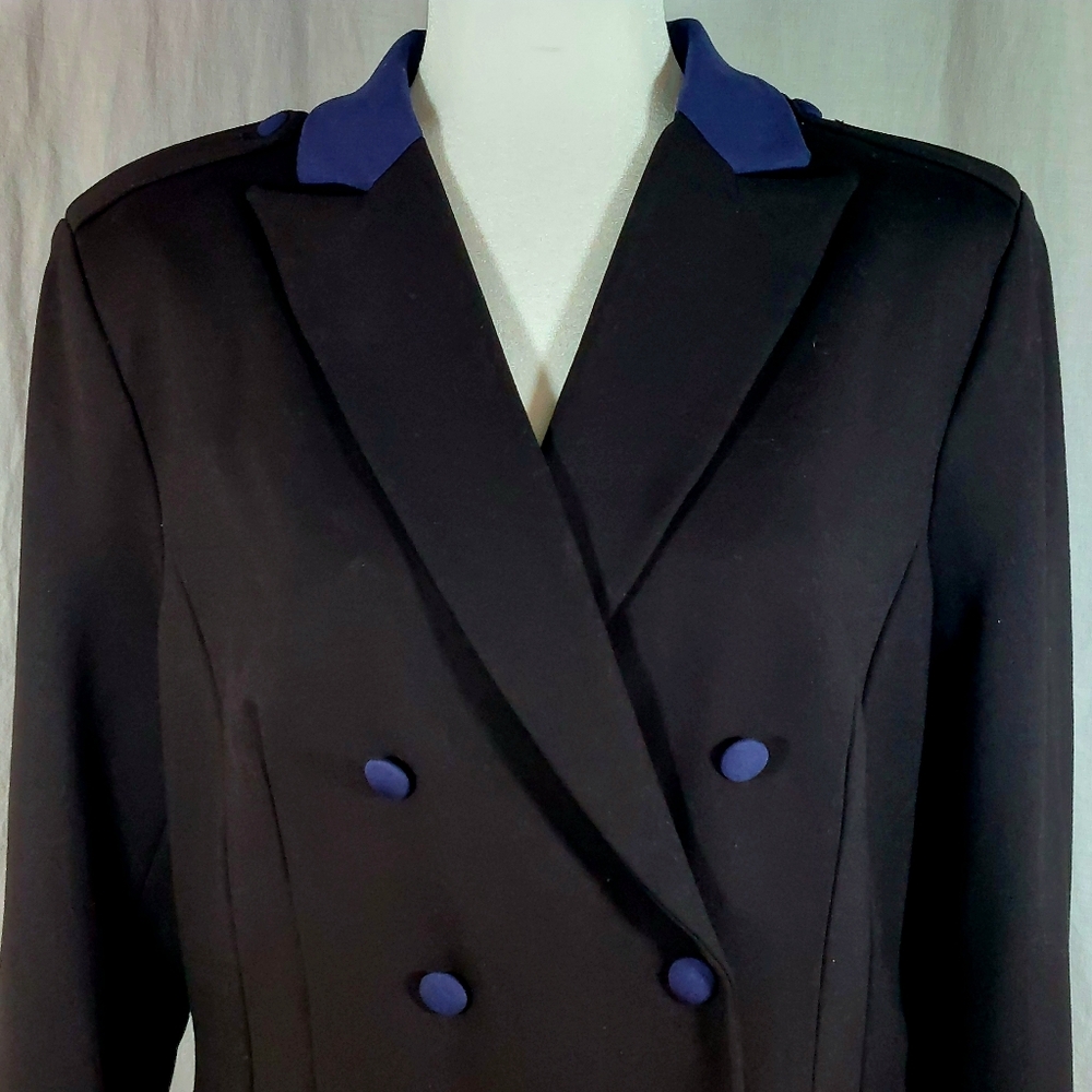Sylvian Heach black double-breasted blazer jacket, EUXL/US12, NWT